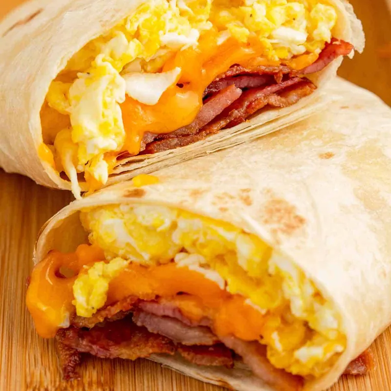 Egg Burrito at Omega Burgers, Bellflower