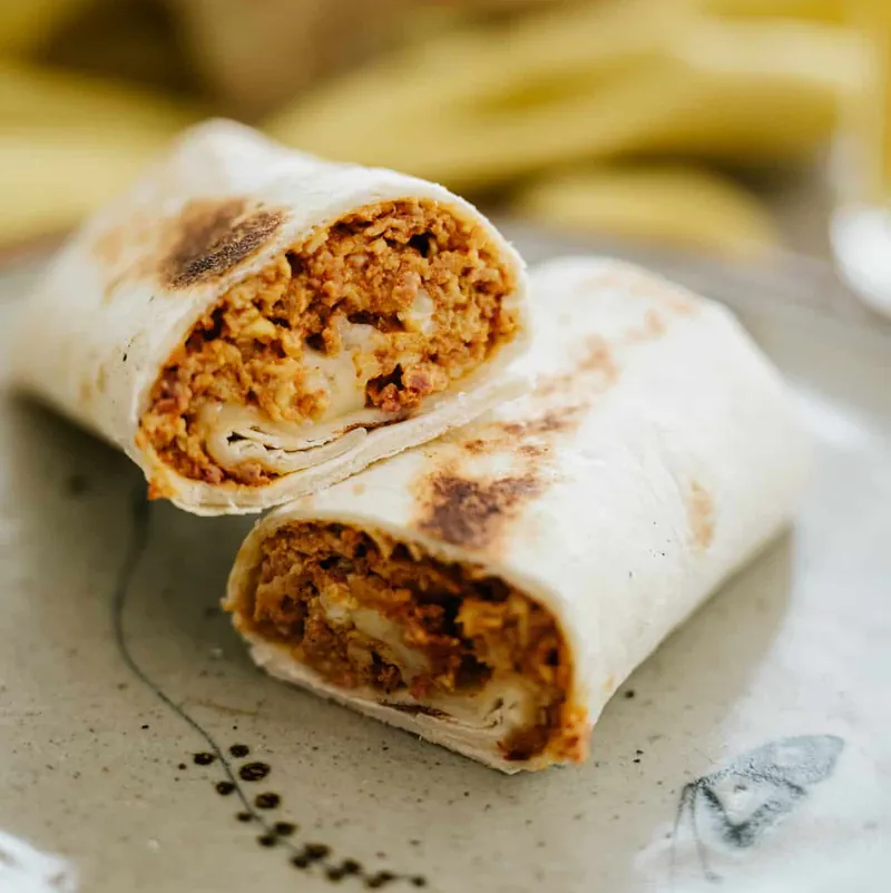Chorizo and Egg Burrito at Omega Burgers, Bellflower