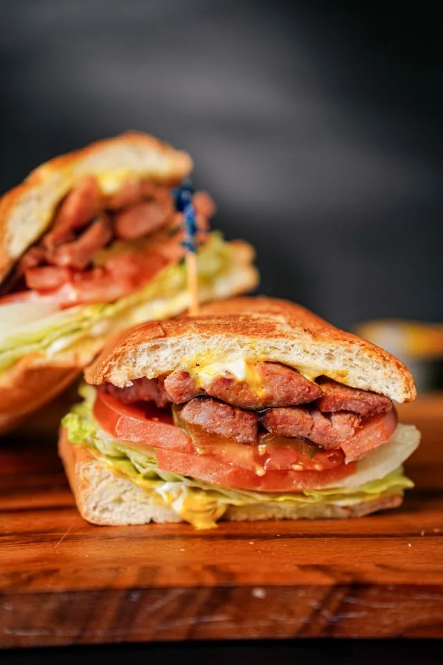 Polish Sausage Sandwich at Omega Burgers, Bellflower